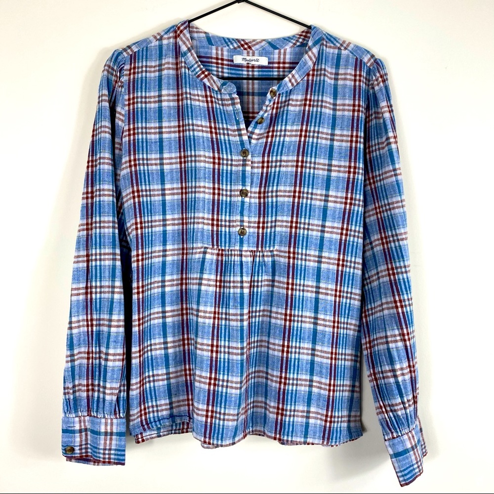 Madewell Leysfield Popover Shirt in Plaid